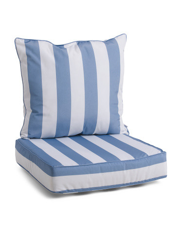 2pc Outdoor Striped Deep Seat Cushion Set | Marshalls