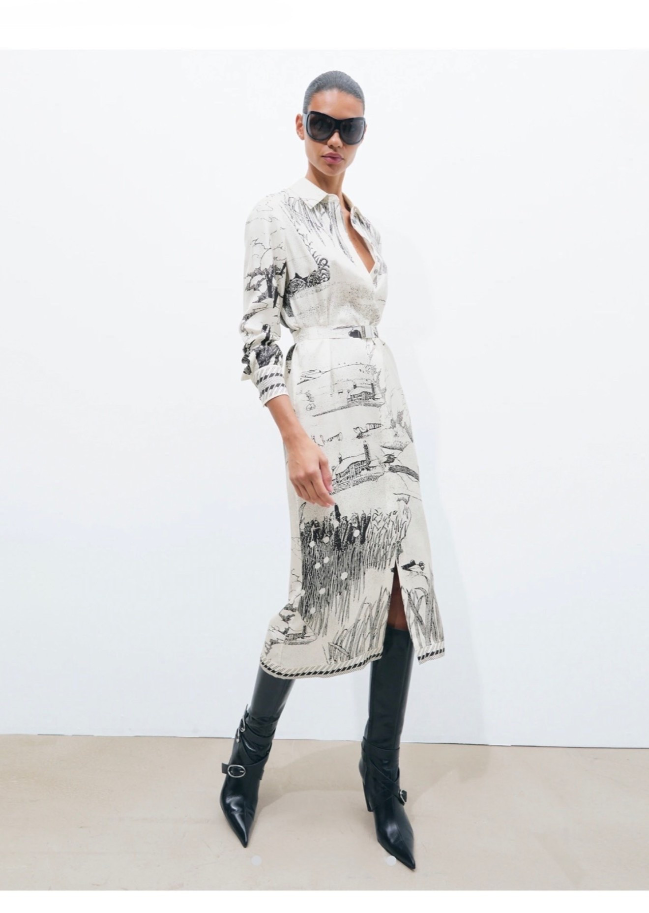 PRINTED SILK SHIRTDRESS

The printed shirtdress is crafted in fluid silk twill with buttons down the front and a removable elastic belt to define the waist. Designed in an original print of watercolor landscapes inspired by embellished coats from our Fall ’26 runway

#LTKootd #LTKTravel #LTKWorkwear