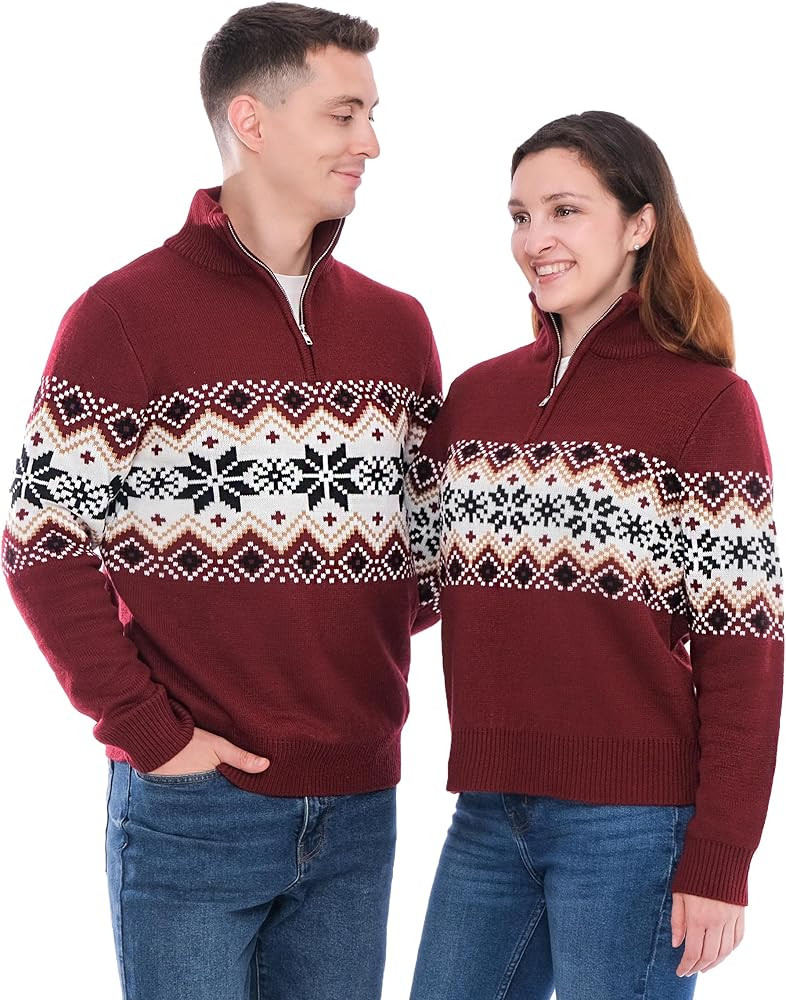 LUBOT Ugly Christmas Sweaters for Women Men Cute Funny Tacky Holiday Parties Knitted Xmas Sweater | Amazon (US)