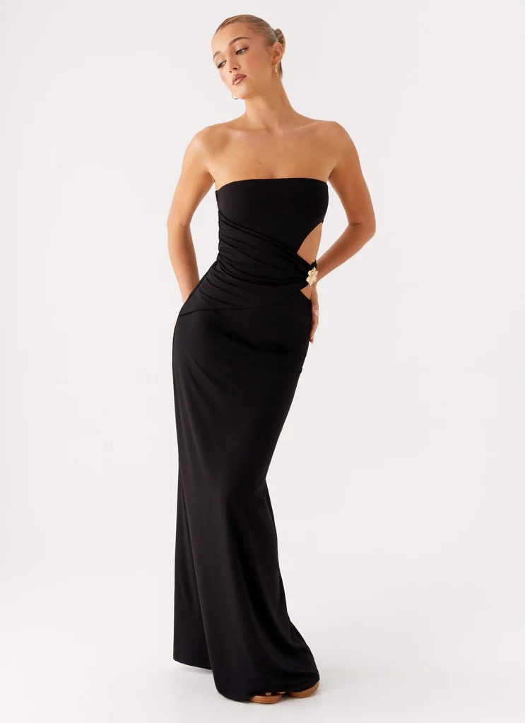 Anetta Maxi Dress - Black | Peppermayo (Global)