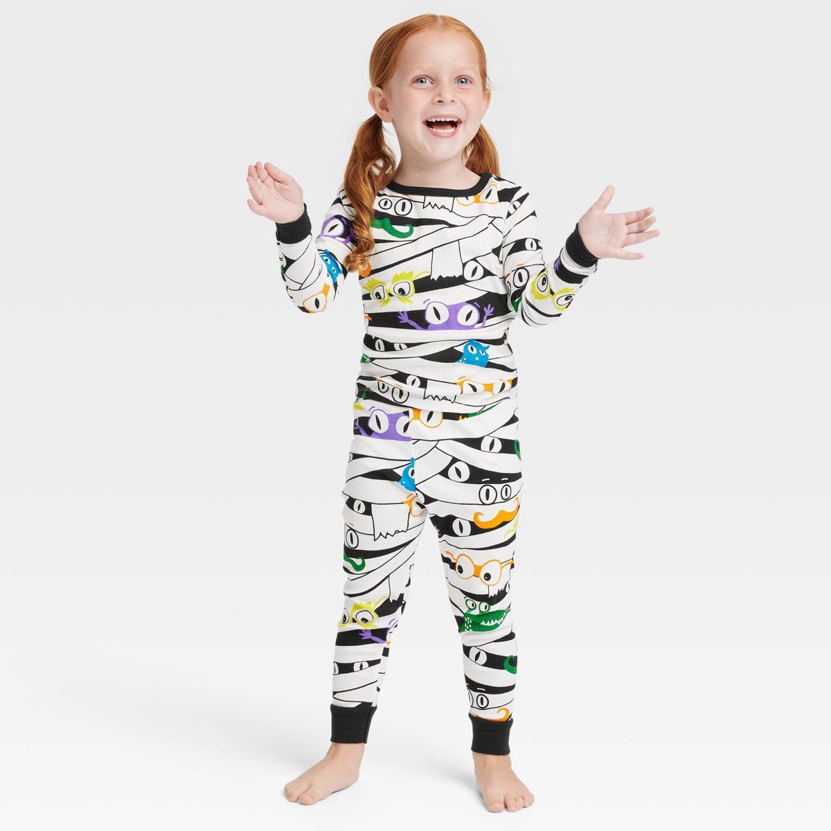 Toddler Glow-In-The-Dark Mummy Halloween Matching Family Pajama Set - Hyde & EEK! Boutique™ Whi... | Target