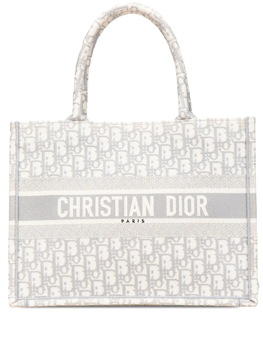 Christian Dior Pre-Owned 2023 Medium Oblique Canvas Book Tote Bag | Grey | FARFETCH | Farfetch Global