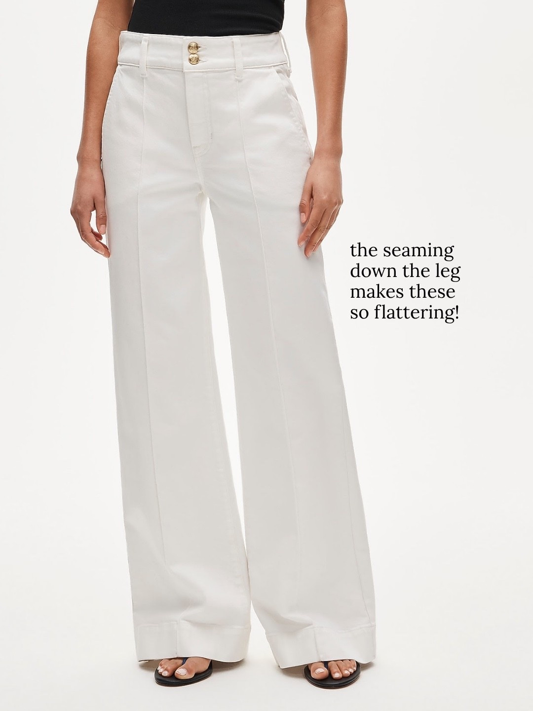 These trouser jeans are SO flattering!

Summer fashion, white jeans, wide leg jeans

#LTKSeasonal #LTKOver40