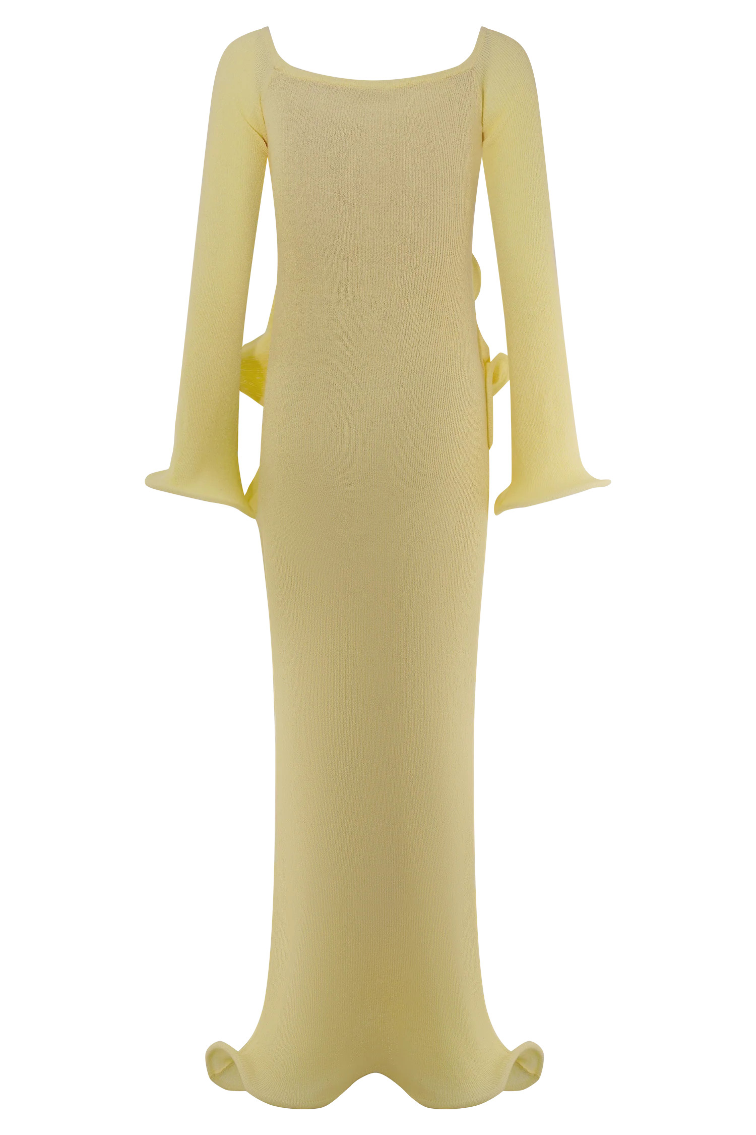 Sandrine Off Shoulder Knit Maxi Dress - Lemon | Meshki (APAC)