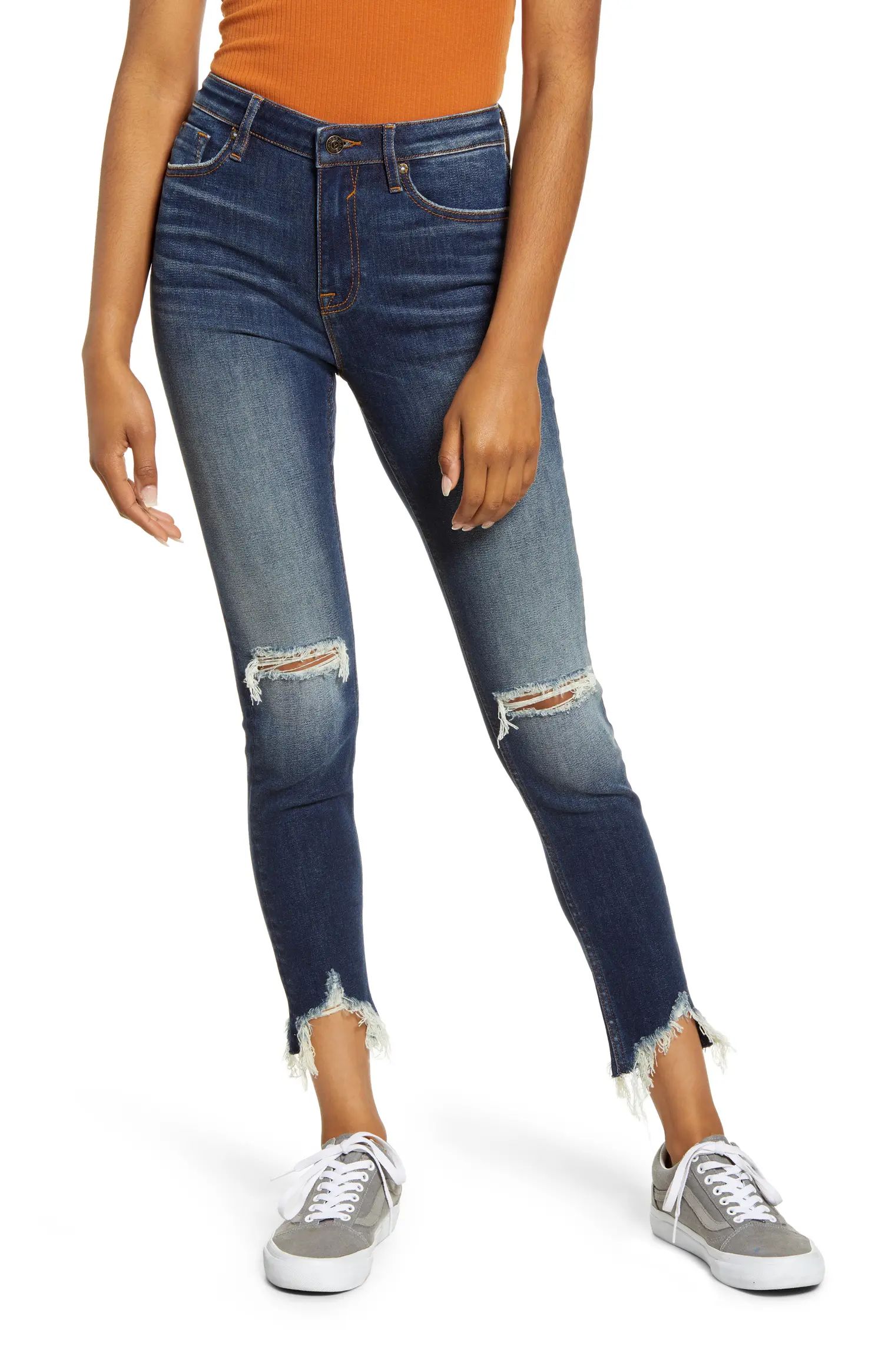 Distressed High Waist Ankle Skinny Jeans | Nordstrom