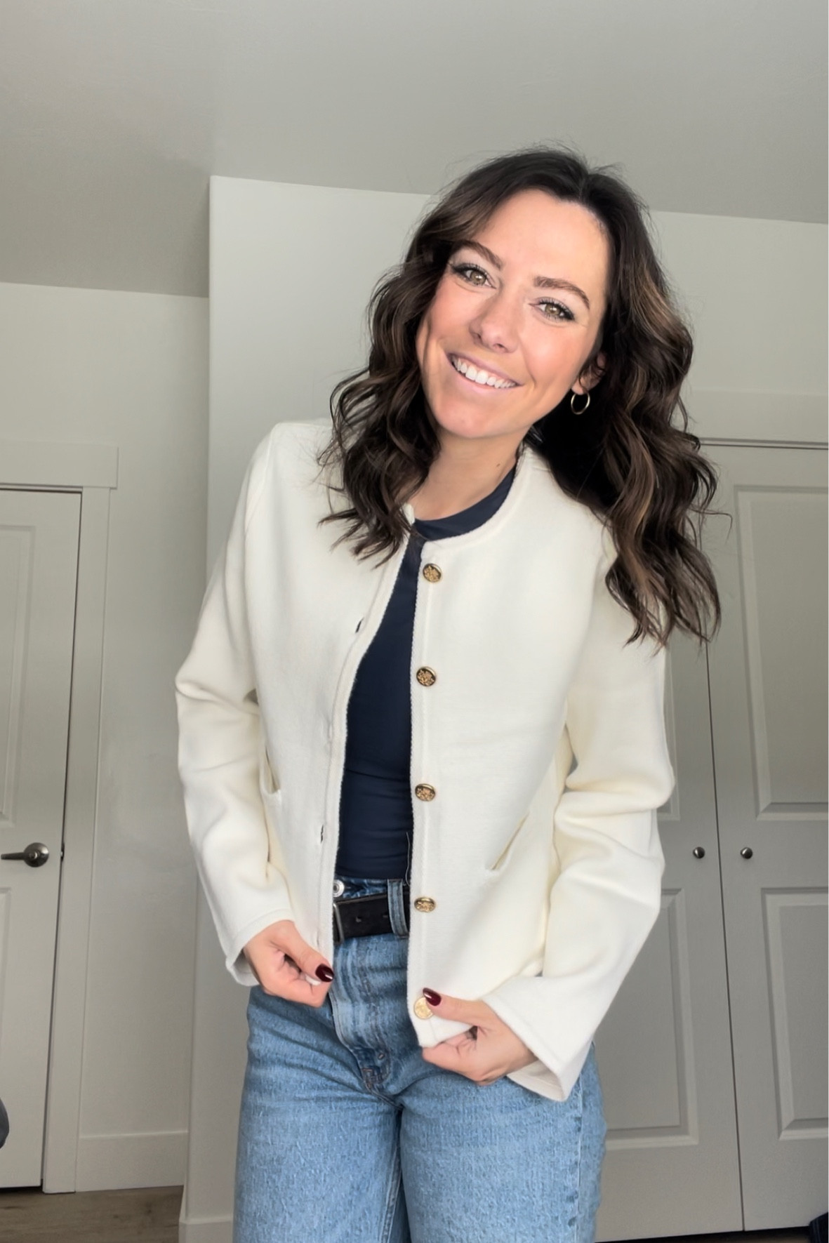 The cutest white cardigan! It’s so thick and soft! Perfect for transitioning into spring. The perfect laying tool and item to add to your capsule wardrobe  

#LTKfindsunder50 #LTKfindsunder100 #LTKSeasonal