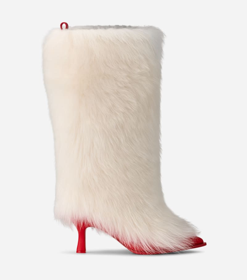 UGG® Women's UGG® Ambush Heel Sheepskin Boots in White/red, Size 5.5 | UGG (US)