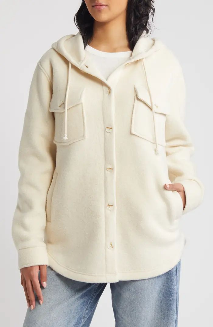 Hooded Fleece Shacket | Nordstrom