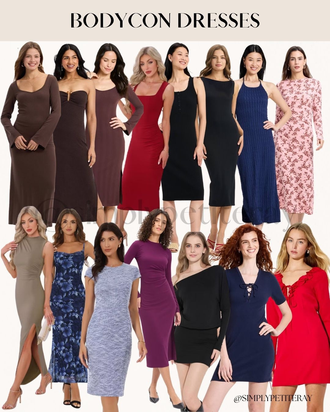 I am obsessed with these bodycon silhouettes for a chic and flattering look! From elegant midi lengths in deep chocolate and burgundy to classic black staples, there is a perfect style for every occasion. 💃✨

I love how these pieces transition effortlessly from day to night. Whether you prefer a bold floral print or a sophisticated off-the-shoulder design, these dresses offer a beautiful, curated aesthetic! 👗🌟

#BodyconDress #OOTD #DressInspo #StyleGoals #MidiDress #FashionFinds #ChicStyle #DateNightLook

#LTKootd #LTKWedding #LTKSeasonal