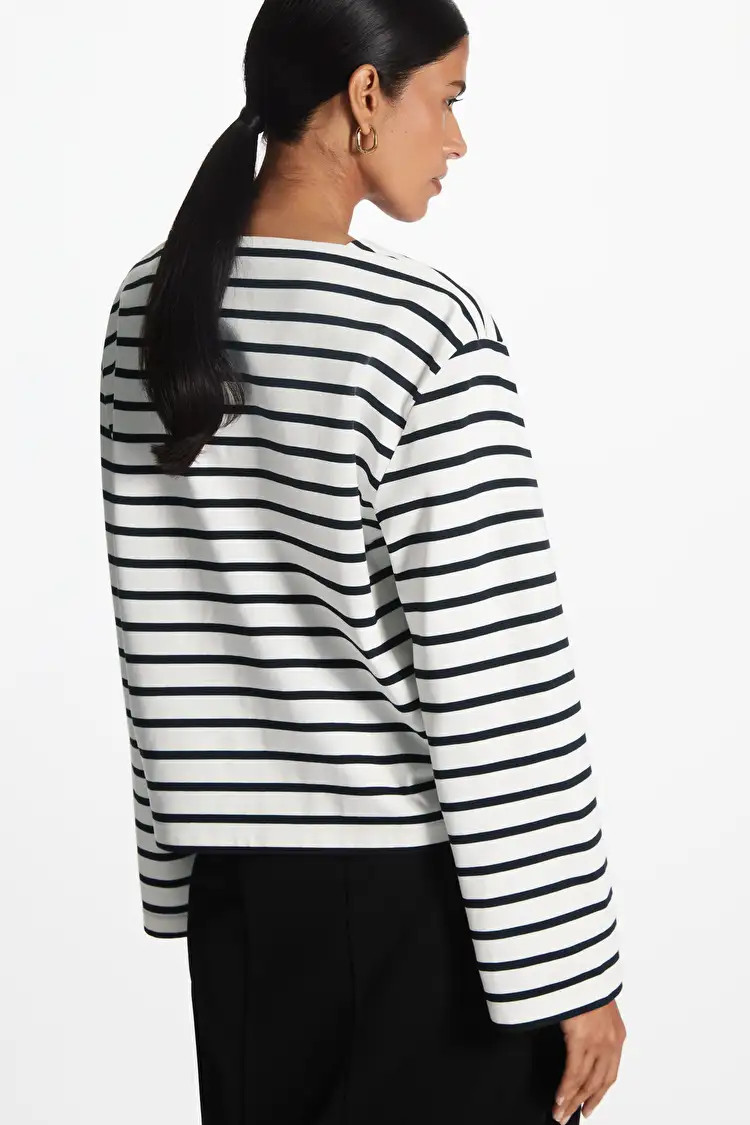 GESTREIFTES LANGARMSHIRT - NAVYBLAU/WEISS - Sweatshirts - COS | COS (EU)