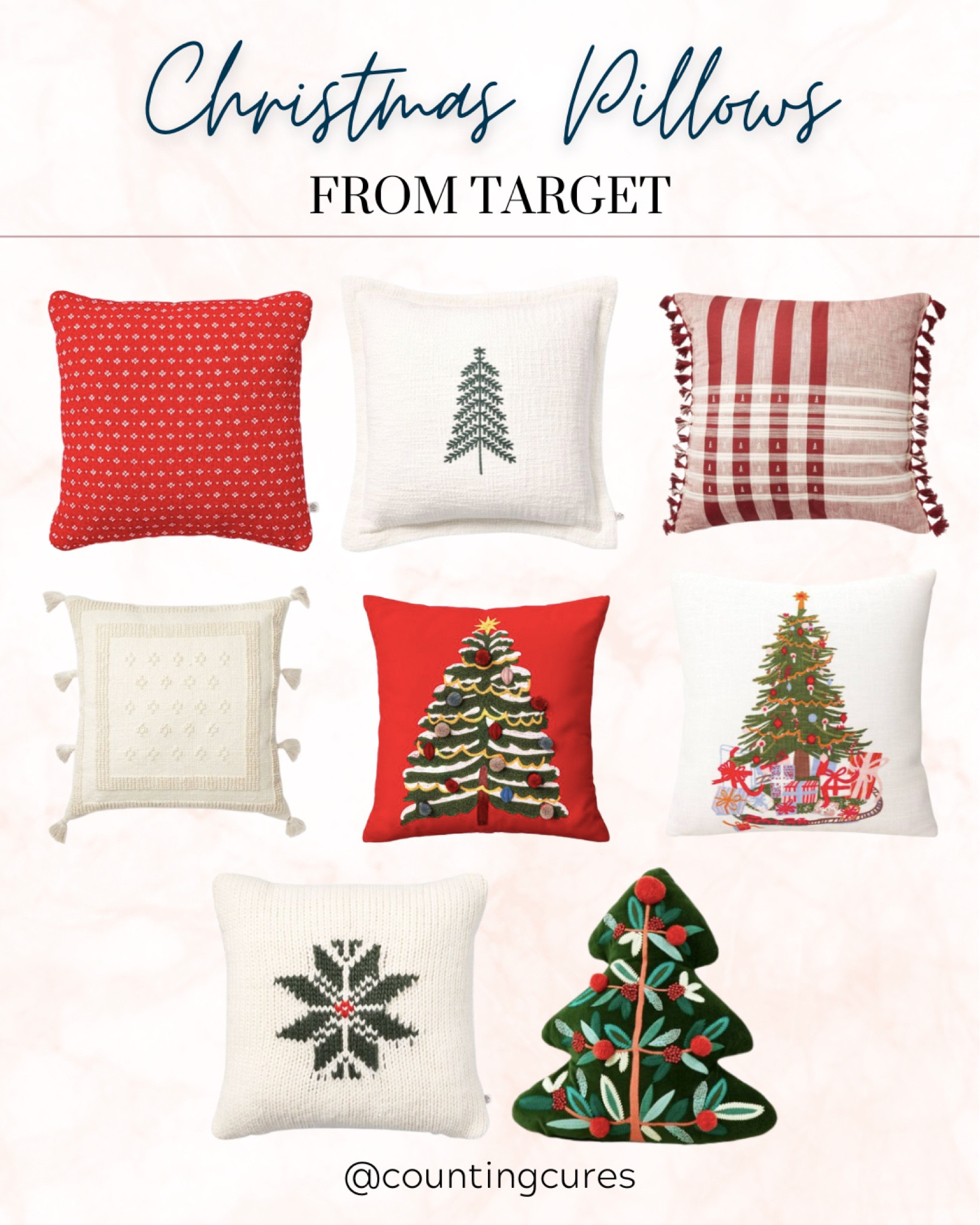 Christmas-themed throw pillows from Target!

#targetfinds #livingroomrefresh #sofadecorinspo #holidaydecor #whiteandred

#LTKHoliday #LTKSeasonal #LTKhome