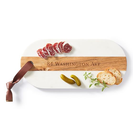 Wood and Marble Large Oval Cheese Board | Mark and Graham