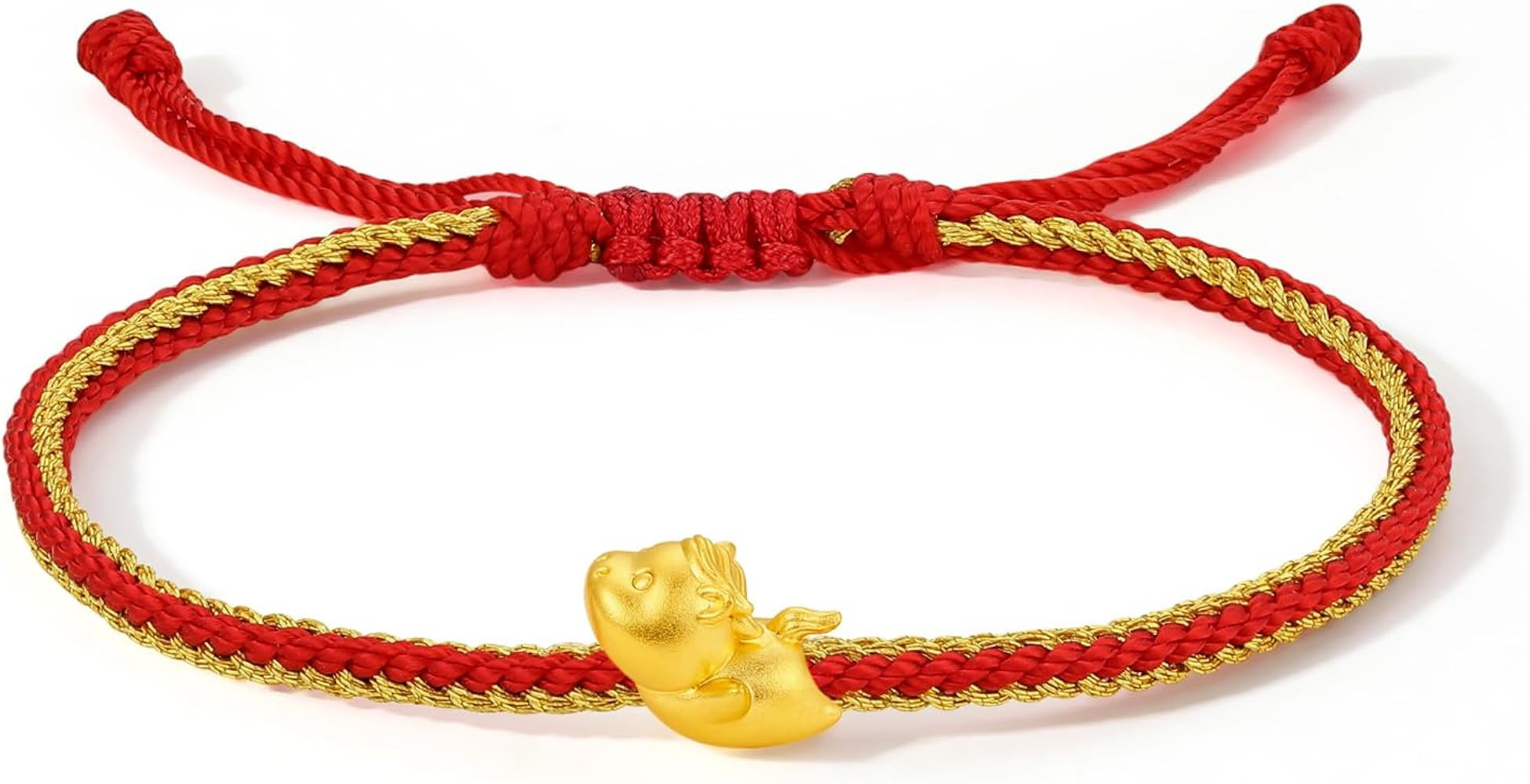 24K Gold Bracelet Chinese Animal Charm Bracelets Adjustable Red String Lucky Zodiac Chain Cute Ch... | Amazon (US)