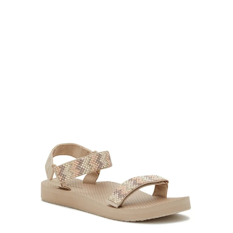 Time and Tru Women's Embellished Nature Sandals | Walmart (US)