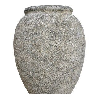 Aurelle Home Grey Rustic Cemet Textured Vase - Small | Bed Bath & Beyond