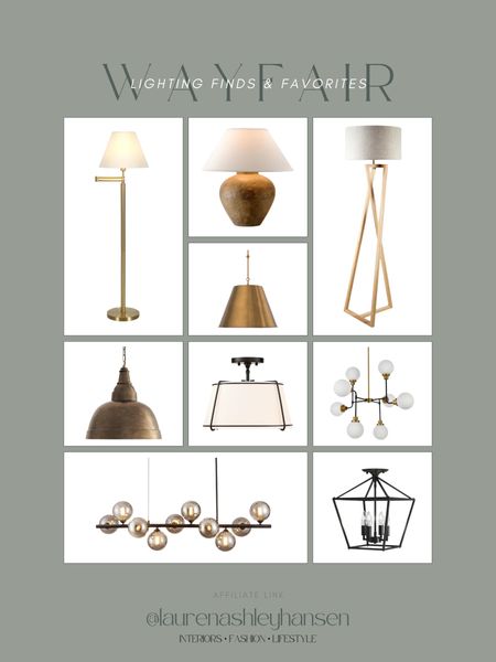Wayfair lighting options! All of these lighting options have such beautiful finishes, and the unique silhouettes are stunning. Many of them are look for less options for designer styles too. So pretty! 

#LTKstyletip #LTKhome