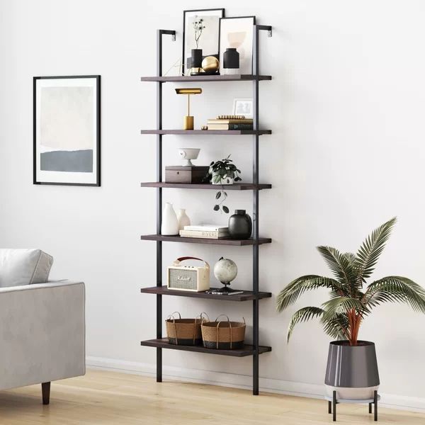 Dawud 85" H x 30" W Metal Ladder Bookcase | Wayfair North America