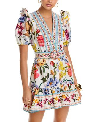 FARM Rio Greek Garden Off-White Mini Dress - Exclusive  | Bloomingdale's Women | Bloomingdale's (US)