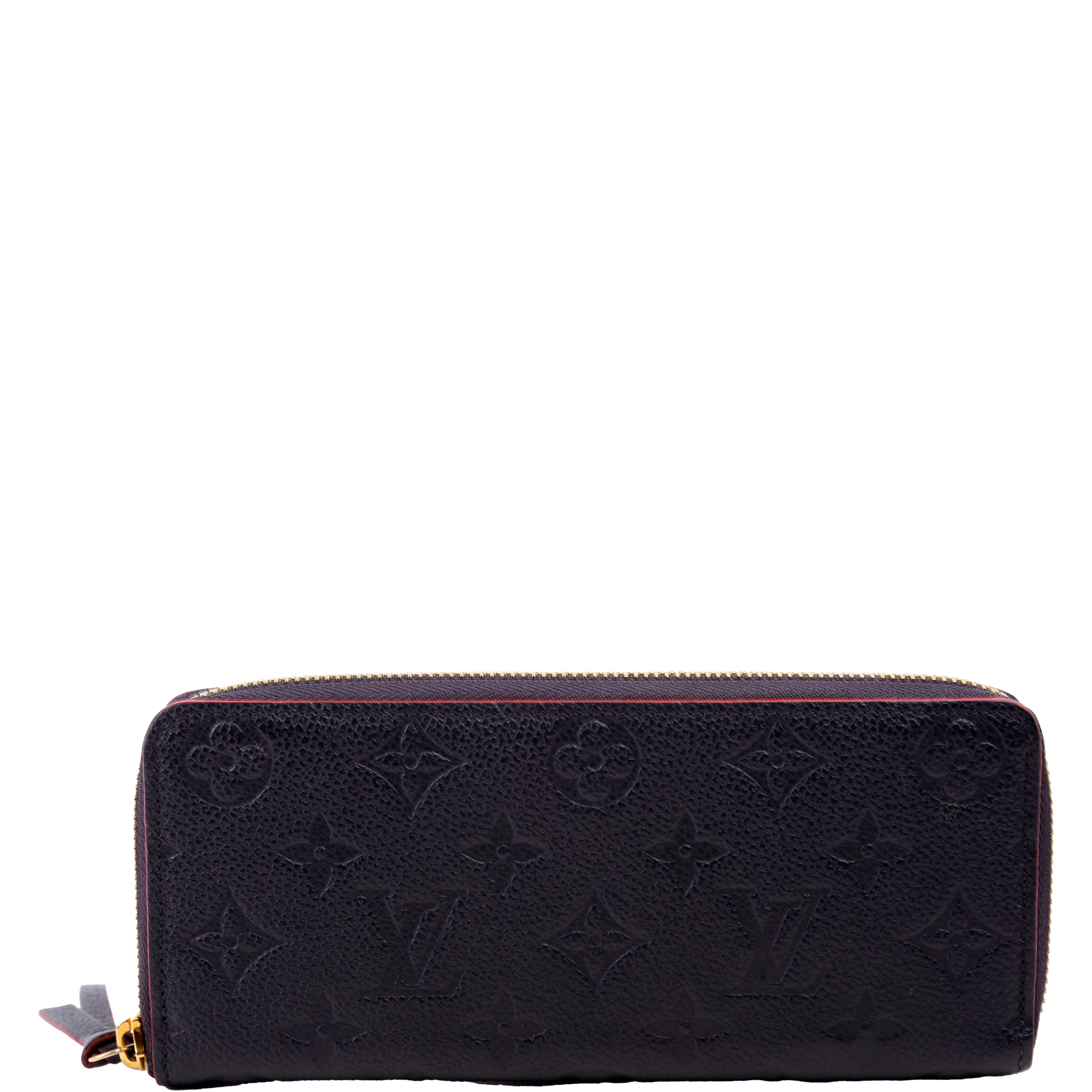 Clemence Wallet Empreinte Blue/Red | Keeks Designer Handbags