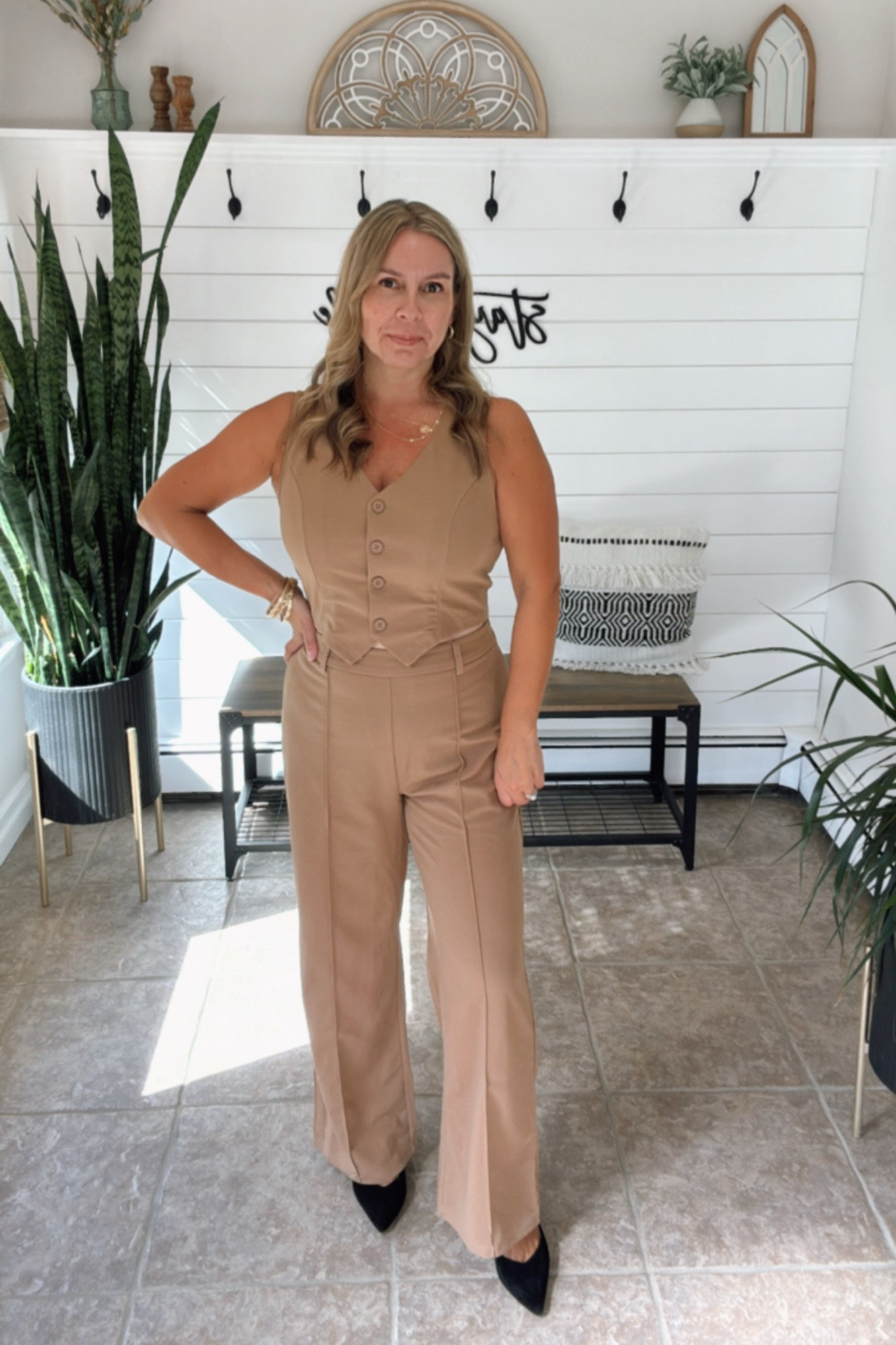 2pc Vest set I’m wearing a large but would size up the vest was a little tight. Cute for the office 

#LTKParties #LTKSeasonal #LTKOver40