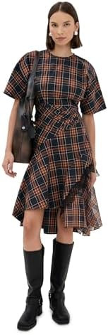 3.1 Phillip Lim Women's Short Sleeve Draped Dress with Organza Combo | Amazon (US)