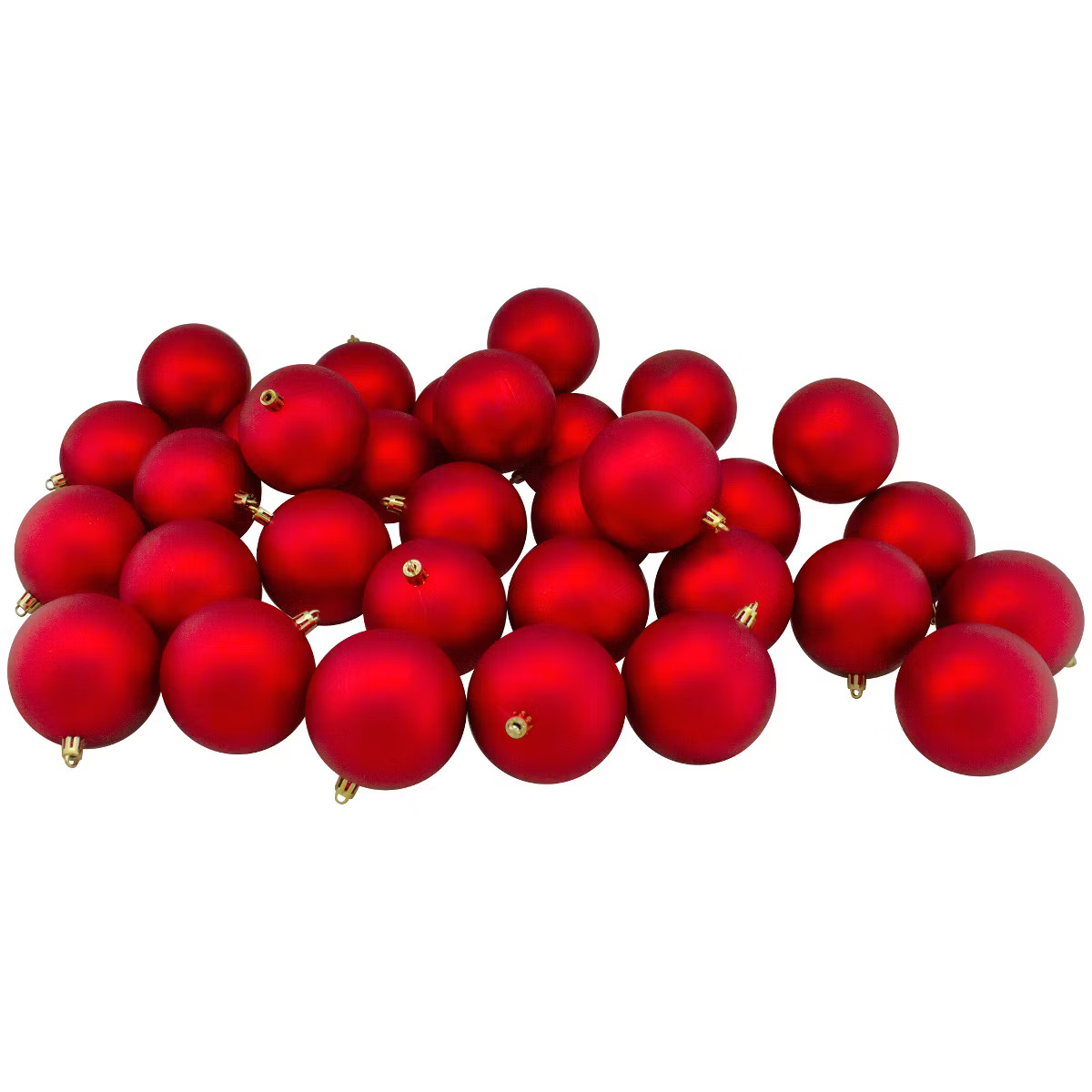 Northlight 32ct Red Matte Shatterproof Christmas Ball Ornaments 3.25" (80mm) | Target