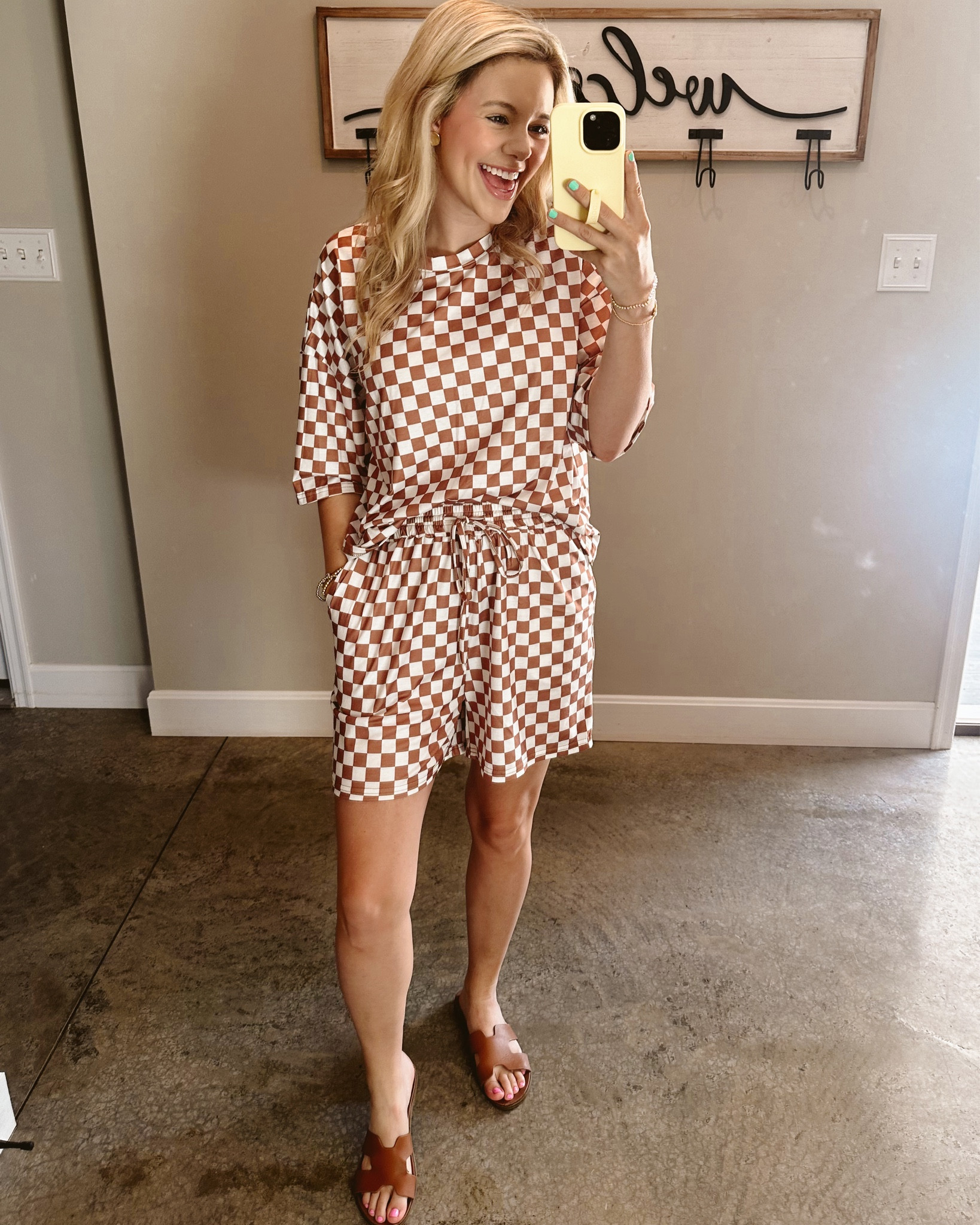 The cutest checkered set 🤍🤎

#LTKSaleAlert #LTKmomlife #LTKootd