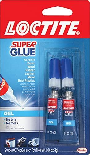 Loctite Super Glue Gel, Two 2-Gram Tubes (1399965), 2 Pack, Clear and colorless, 7 | Amazon (US)