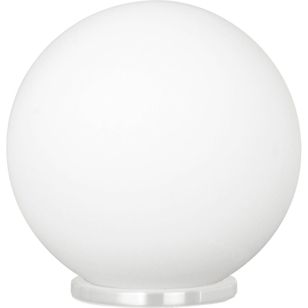 1-Light Rondo Round Table Lamp with Frosted Glass Shade White - EGLO | Target