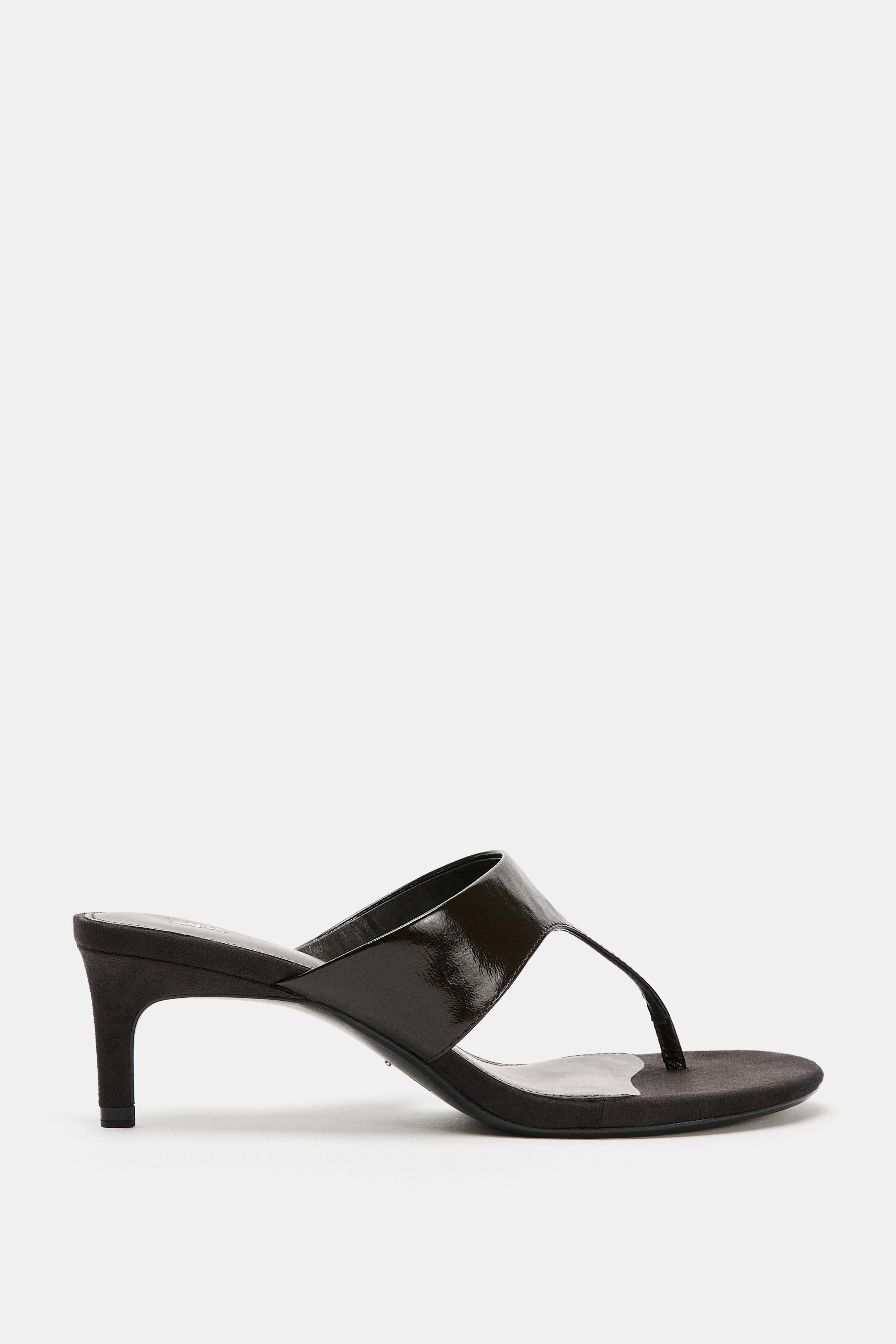LEATHER STRAPPY SANDALS | Zara US