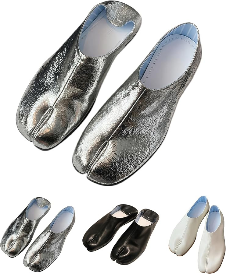 Women's Tabi Shoes with Genuine Leather Upper- Soft Sole- Low Heel & Non - Slip Sole - Versatile ... | Amazon (US)