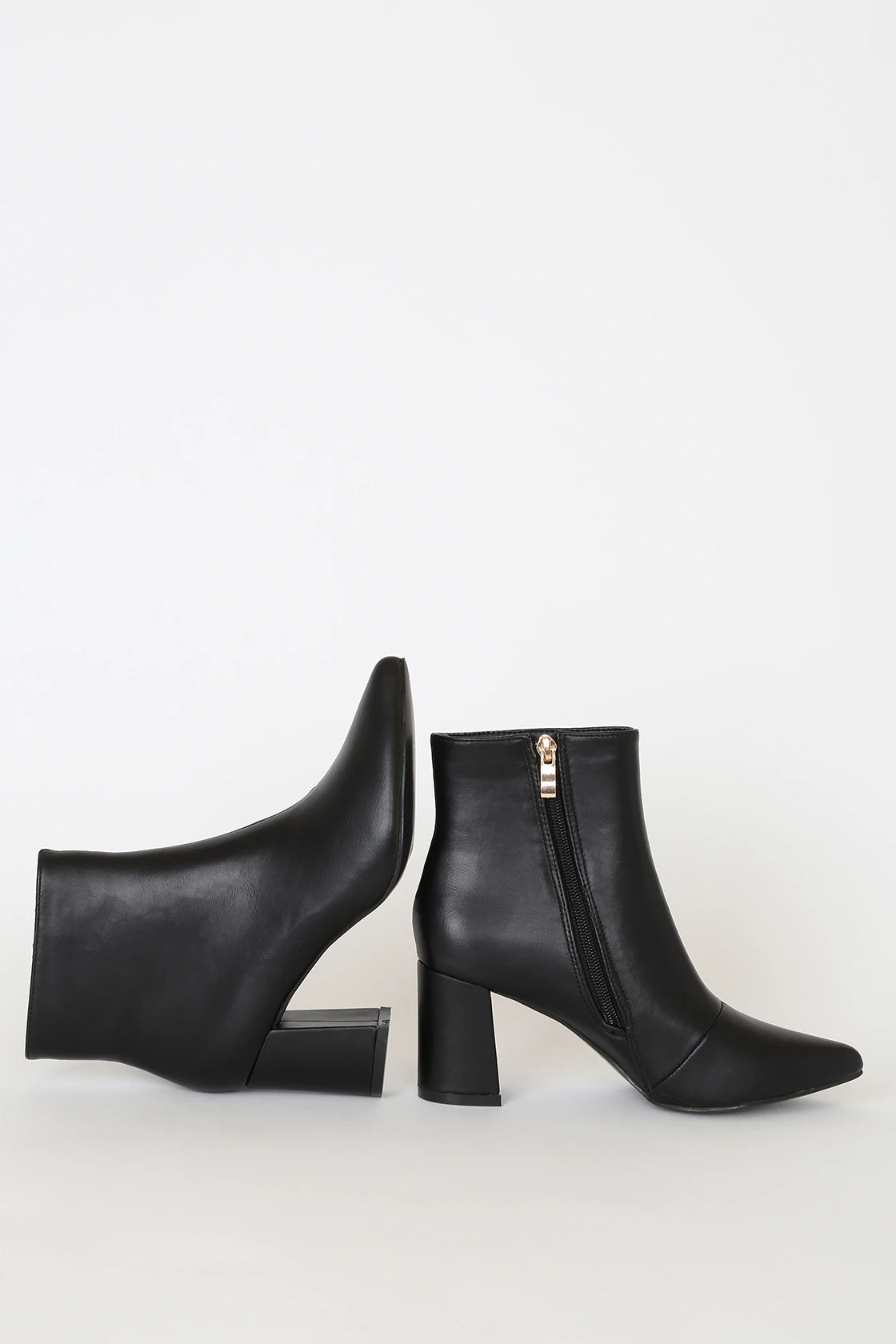 Sarai Black Pointed-Toe Ankle Booties | Lulus (US)