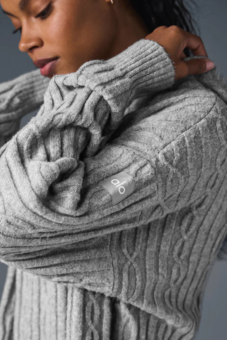 Cable Knit Winter Bliss Hoodie | Alo Yoga (US)