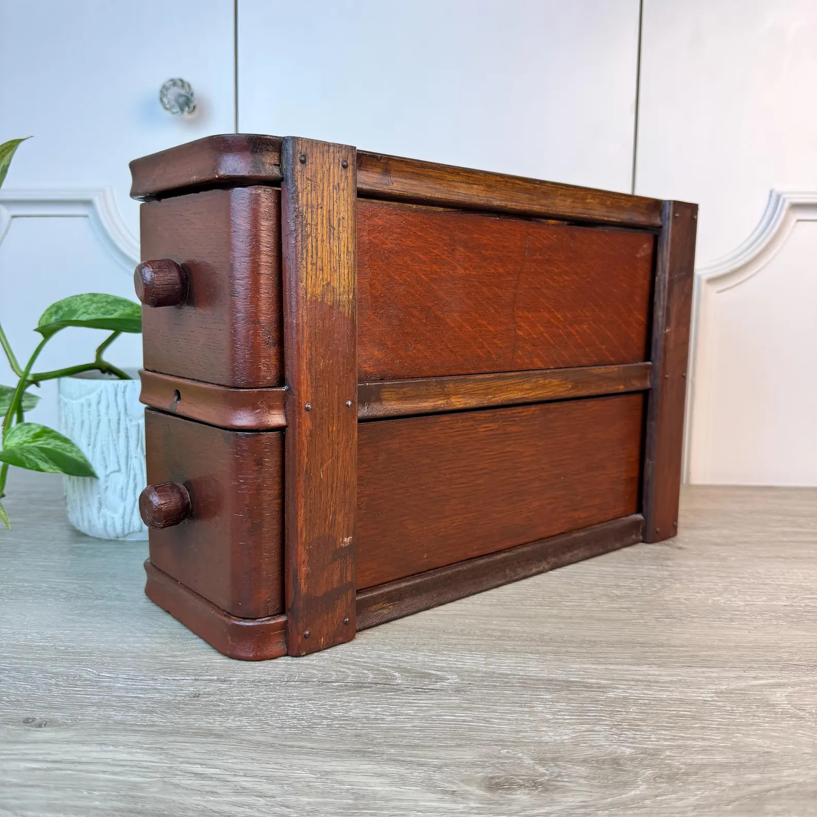 Vintage Stack of Two Sewing Machine Drawers, Wooden Desktop Organizer, Antique Sewing Drawers | Etsy (Global)