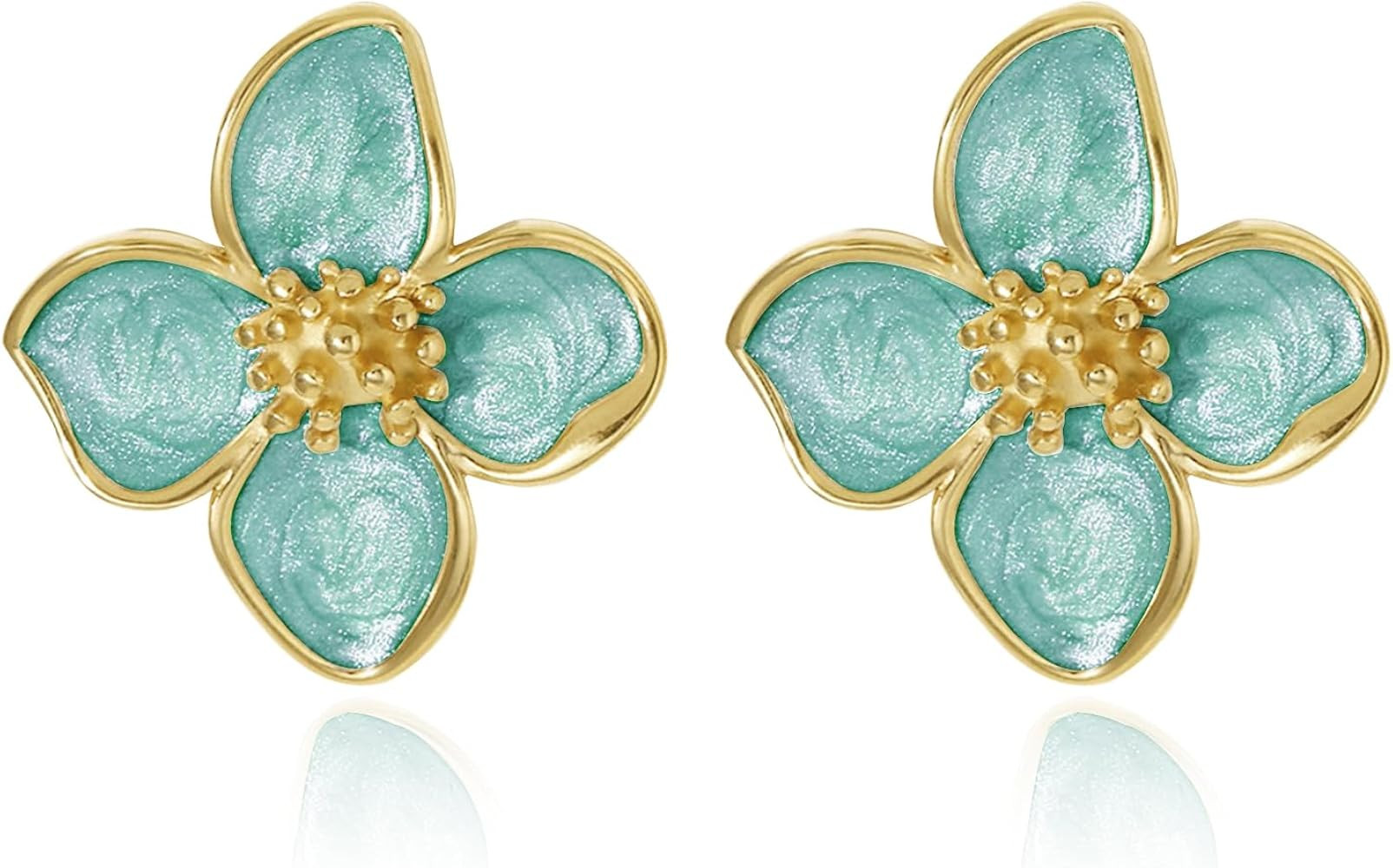 White Flower Earrings Unique Spring Earrings for Women Big Floral Earring Statement Flower Jewelr... | Amazon (US)