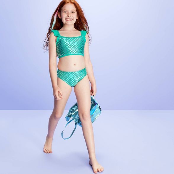 Girls' Swim Towards The Rainbow Bikini - More Than Magic™ Aqua | Target