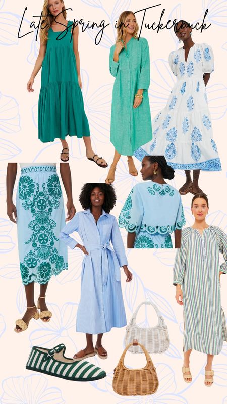 New favorites from Tuckernuck! Loving these late spring and early summer pieces from dresses to midi skirts and wicker handbags 

#LTKStyleTip #LTKSeasonal #LTKWedding