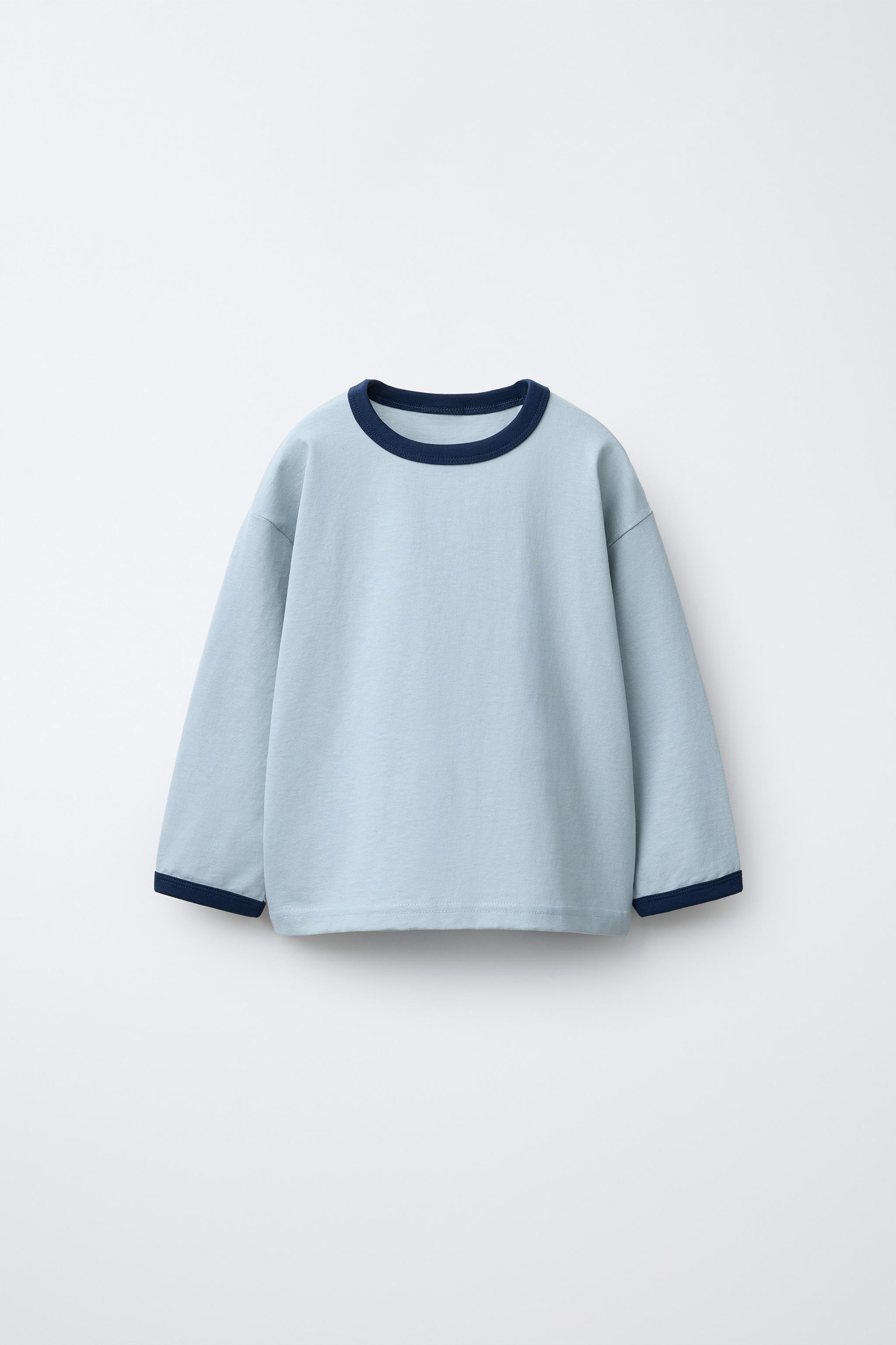 PLAIN CONTRAST RINGER T-SHIRT | Zara US