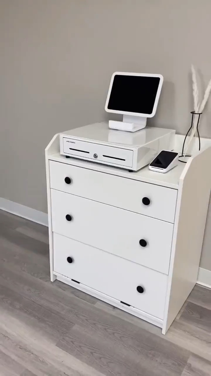 POV: it’s still 2022 and I’m building my first checkout station ✨

I took an IKEA dresser, swapped the knobs, added hinges to the bottom drawer for my Cricut, and made it work.

Nothing fancy. Just figuring it out as I went 🤍

Linking the pieces that helped me create my first salon setup.

#LTKBeauty #LTKdayinmylife #LTKHome