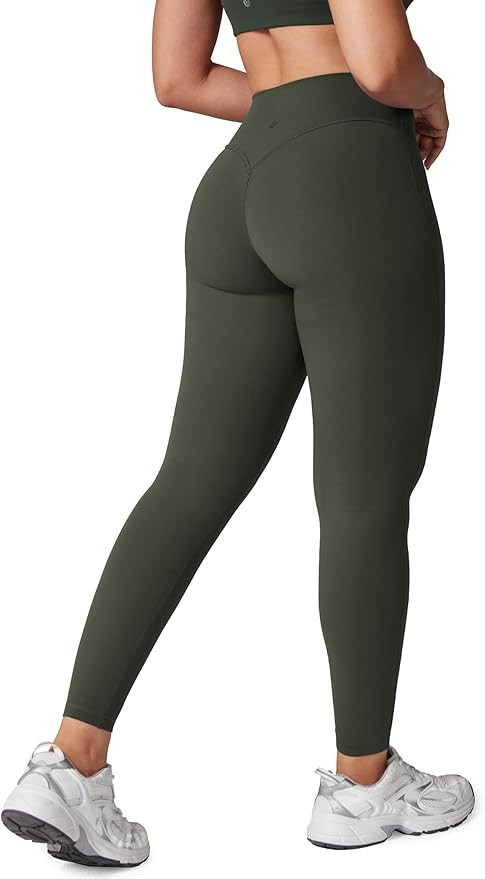 Hugcurve No Front Seam Hidden Scrunch Butt High Waisted Workout Leggings for Women Butt Lifting Y... | Amazon (US)