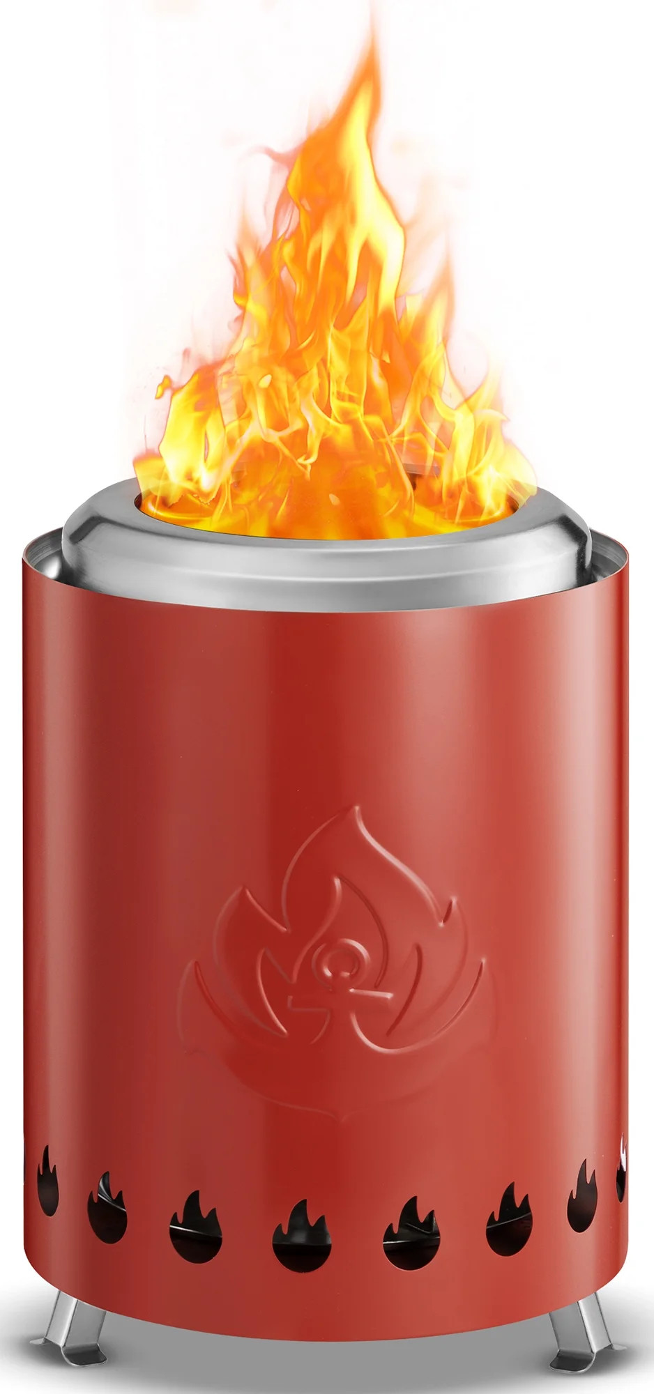 Auseo Tabletop Fire Pit Smokeless Outdoor Mini Fire Compact & Portable Dual Fuel with Portable Ba... | Walmart (US)