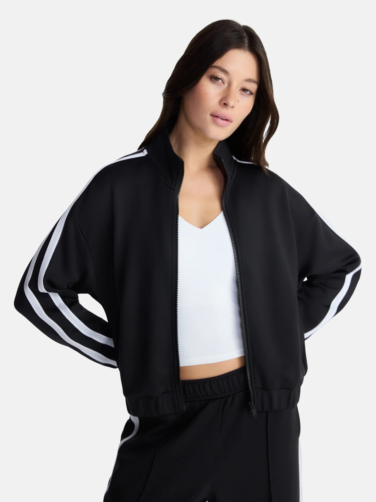 Avia Women's Pique Knit Tennis Jacket, Sizes XS-XXXL | Walmart (US)
