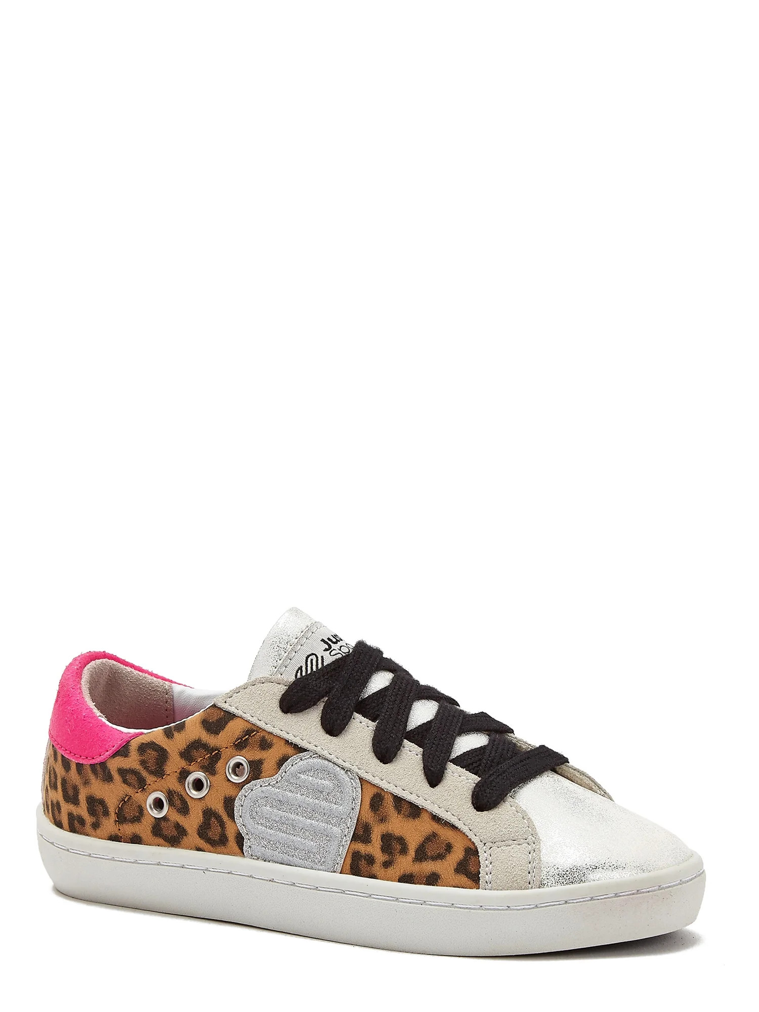 Justice Little Girl & Big Girl Low Court Sneaker, Sizes 13-6 | Walmart (US)