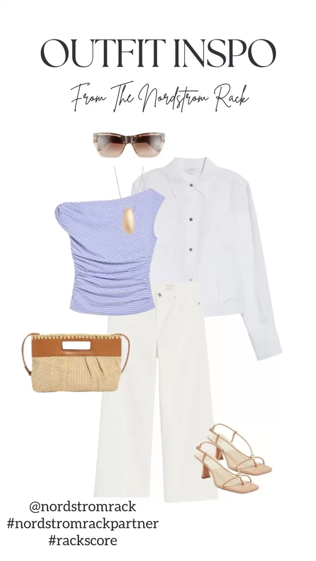 Evening out or vacation.  
I love styling blue, white, and cognac together. I think it's a pretty combination that always looks chic.

All items are available at the Nordstrom Rack.  

@nordstromrack
#nordstromrackpartner
#rackscores

#LTKOver40 #LTKSeasonal #LTKTravel