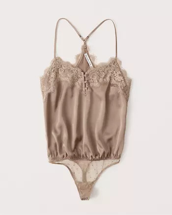 Satin Lace Bodysuit | Abercrombie & Fitch (US)