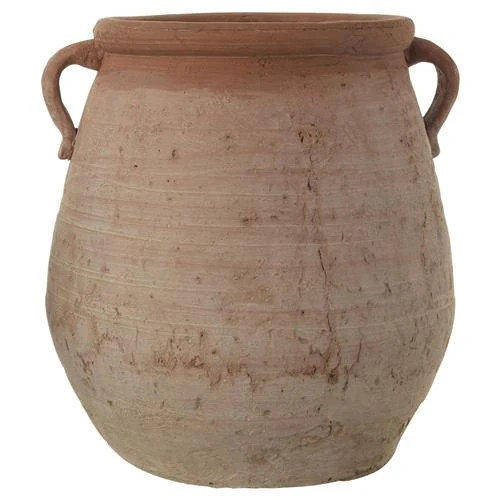 Leith French Country Whitewash Terracotta Planter Vase | Kathy Kuo Home