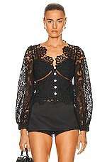 Guipure Puff Sleeve Blouse | FWRD 