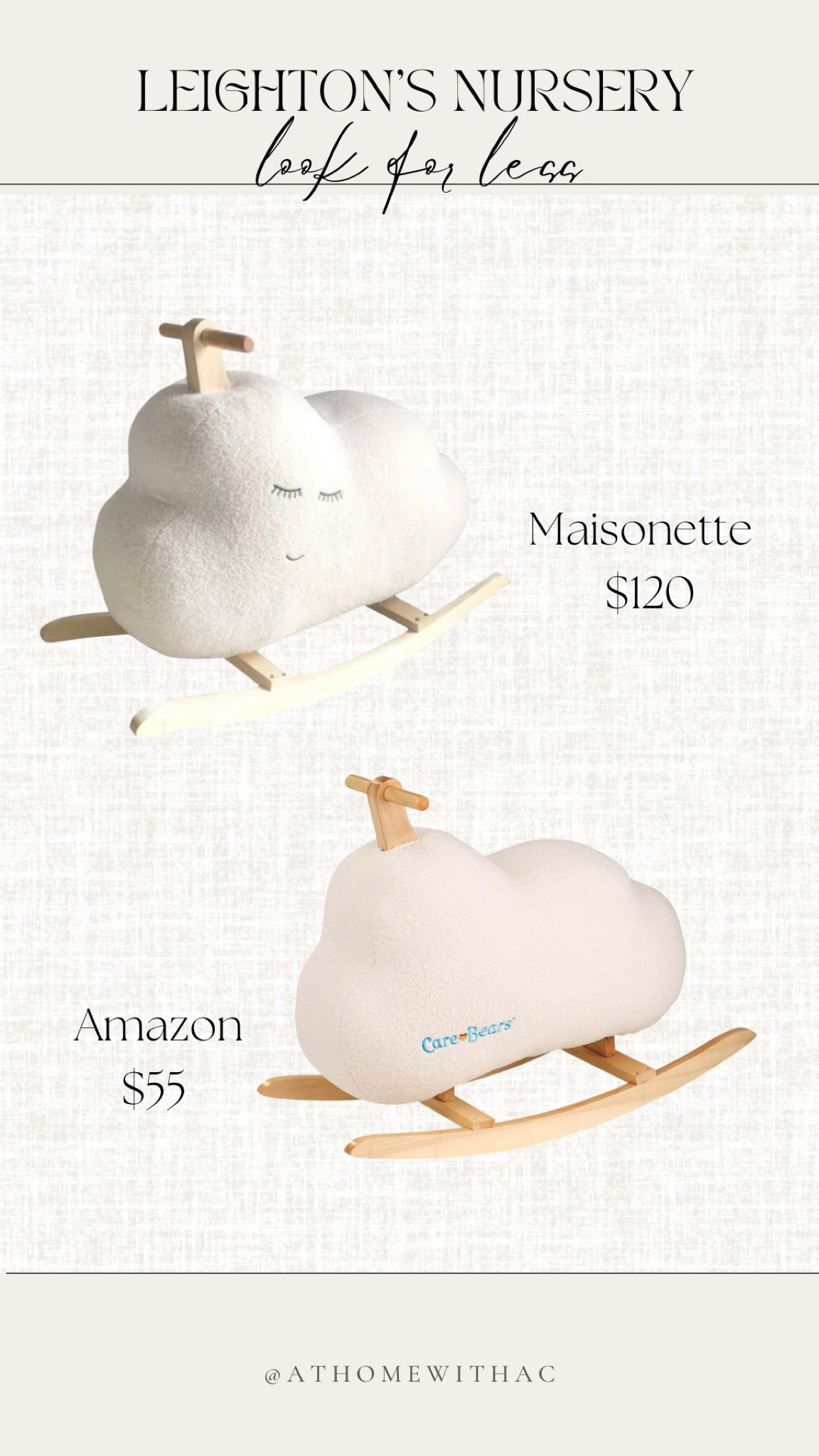 Neutral nursery look for less, cloud rocker, cloud nursery 

#LTKFind #LTKbaby #LTKbump