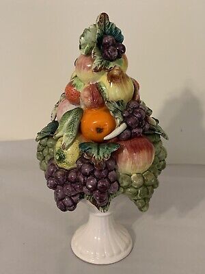 Vintage Ceramic Fruit Topiary Centerpiece  figurine 10.5” Handpainted | eBay US
