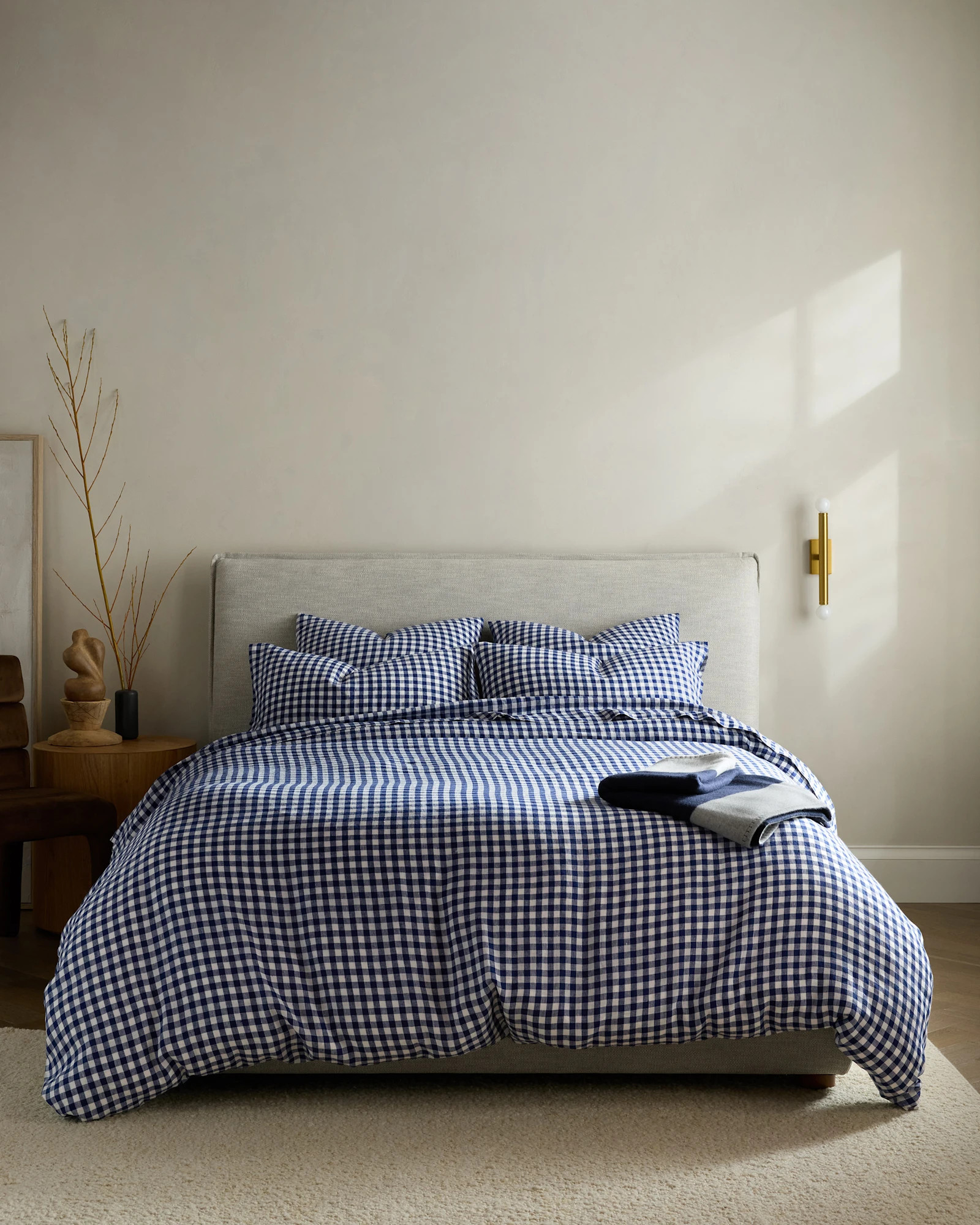 European Linen Gingham Duvet Cover | Quince